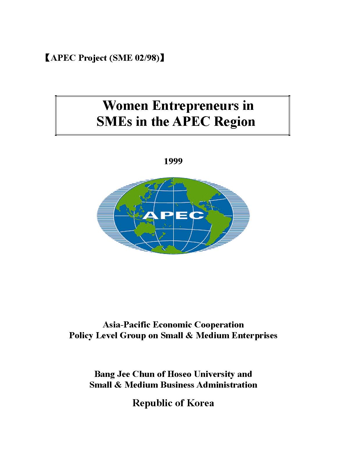 Women Entrepreneurs In Smes In The Apec Region