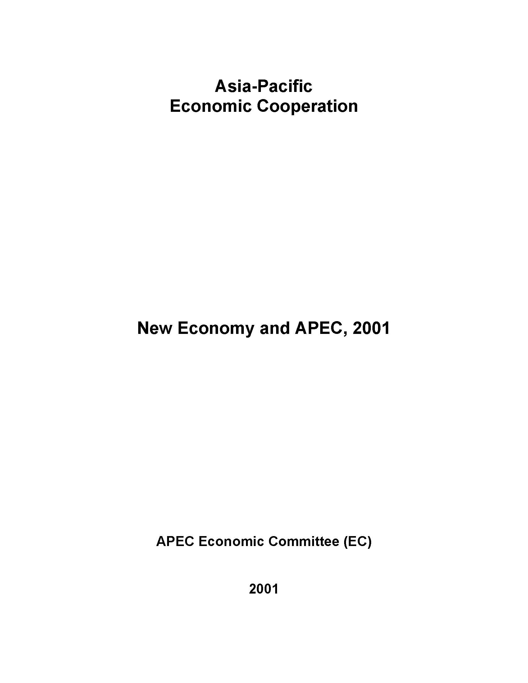 The New Economy And Apec - 