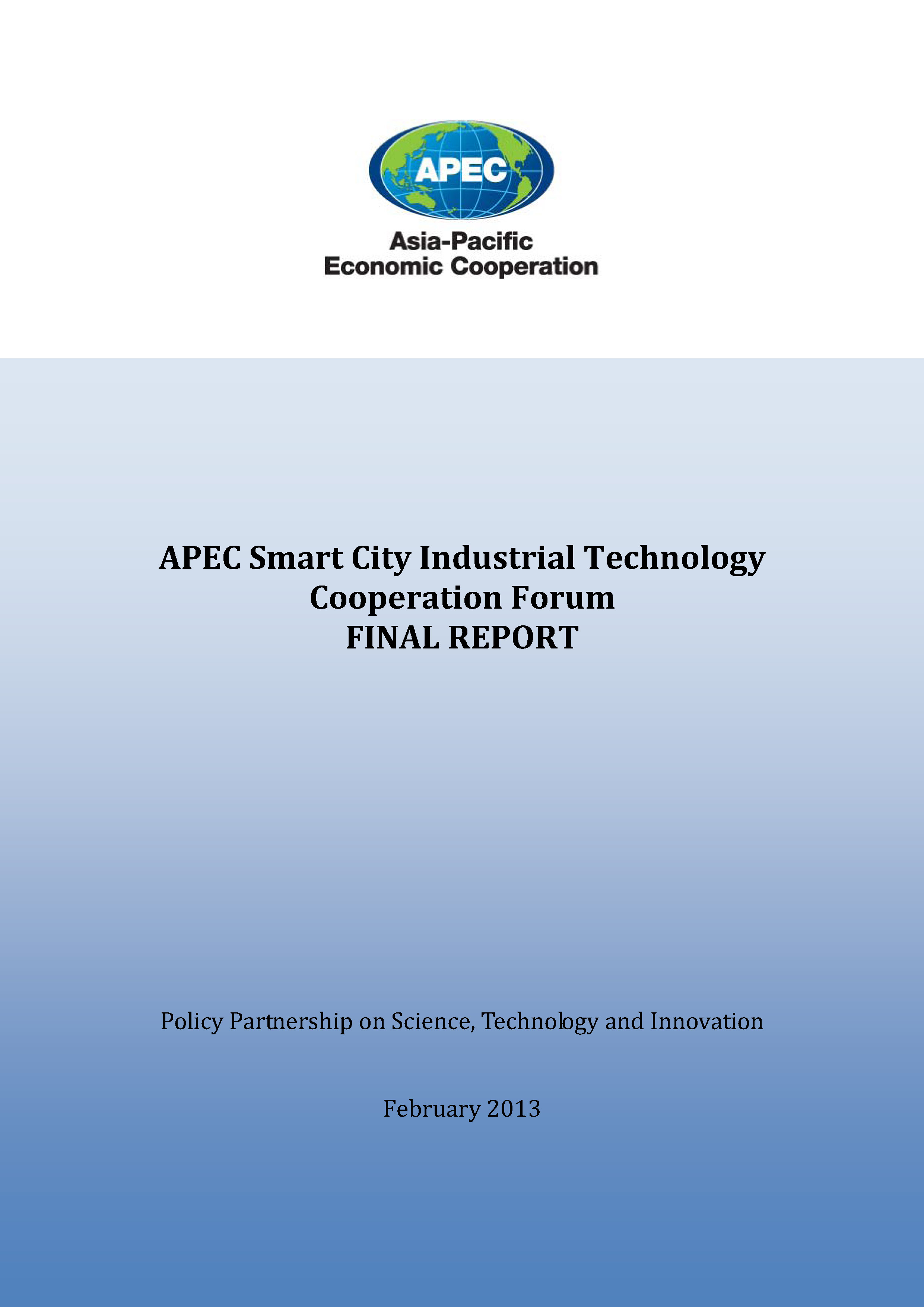 APEC Smart City Industrial Technology Cooperation Forum Final Report