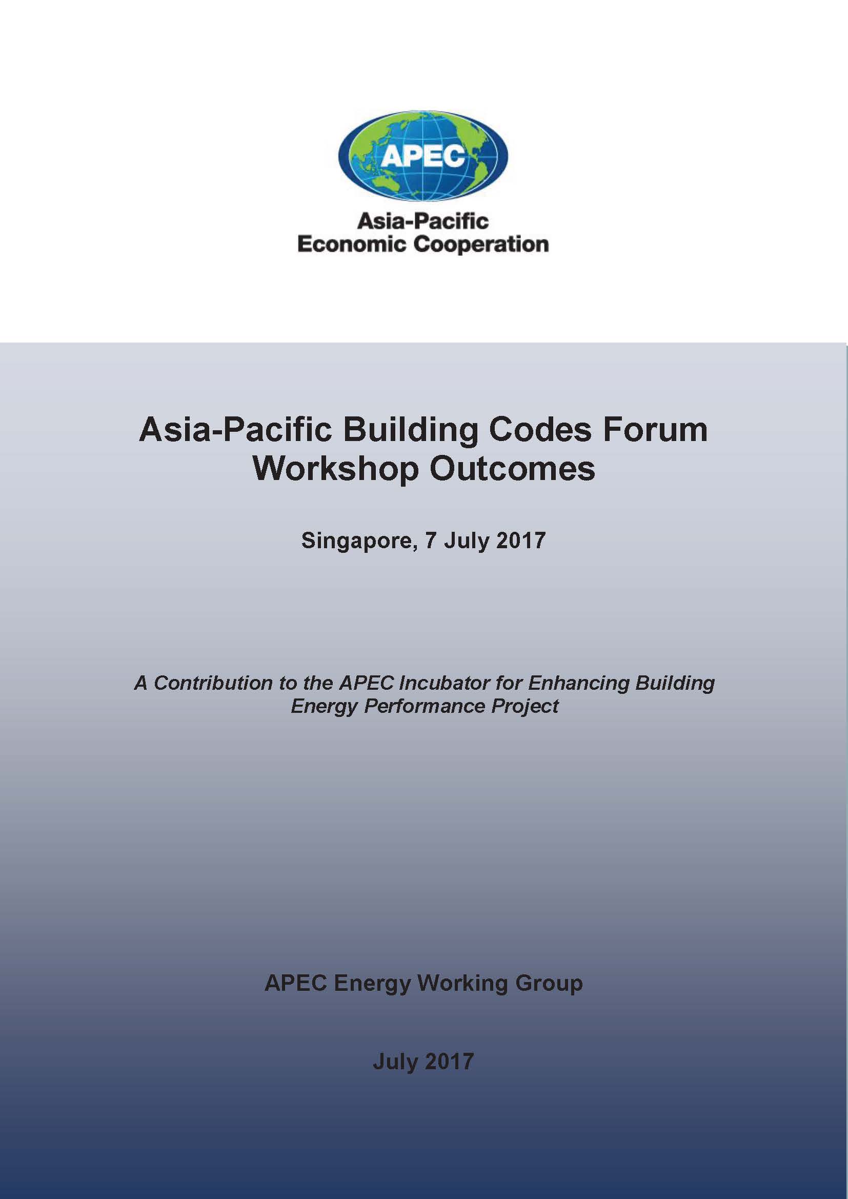 Asia-Pacific Building Codes Forum Workshop Outcomes