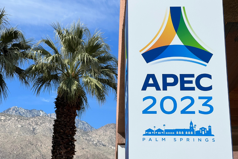 APEC 2023 logo at PSCC