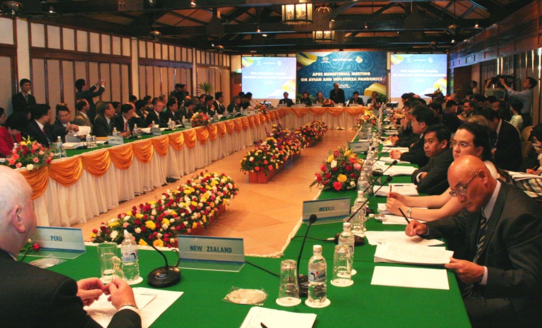 The APEC Avian Influenza Pandemic Ministerial Meeting in progress