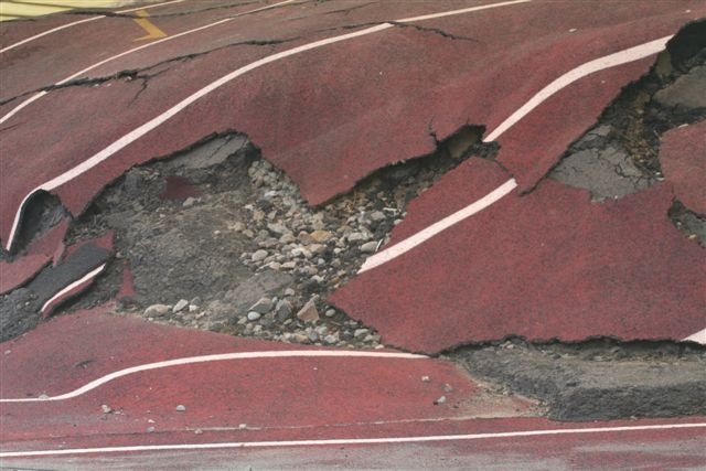 Participants in the Workshop on large scale Disaster Recovery in APEC visit to 921 Earthquake Museum of Chinese Taipei (in Taichung), 24 Sep 2008