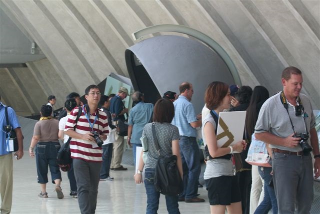 Participants in the Workshop on large scale Disaster Recovery in APEC visit to 921 Earthquake Museum of Chinese Taipei (in Taichung), 24 Sep 2008