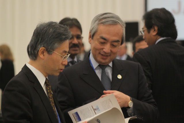 Japan Senior officials Kenji Hiramatsu (right) and Makoto Shiota (left)
