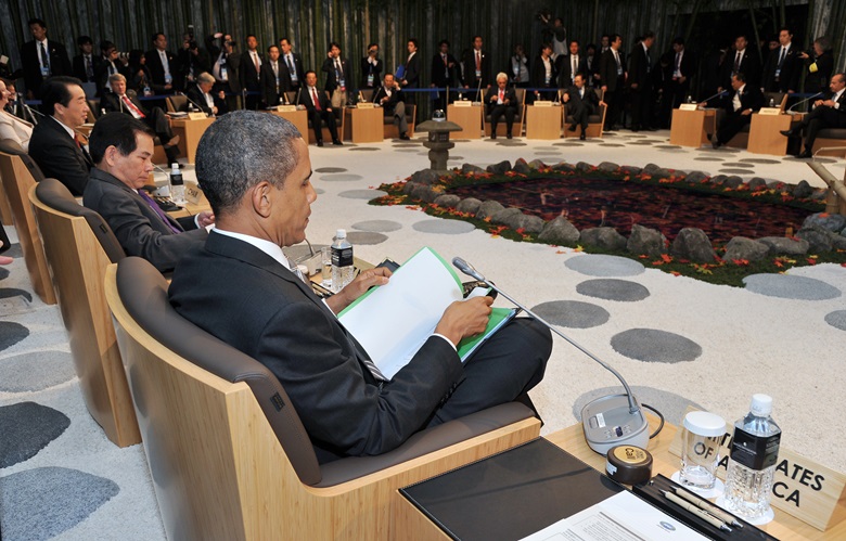 Barack Obama, President of the United States, at the APEC Economic Leaders. Meeting in Yokohama