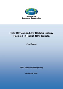 Cover_217_EWG_Peer Review on Low Carbon Energy Policies in Papua New Guinea
