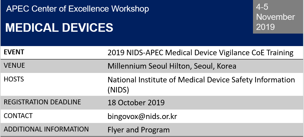 Medical Devices CoE Workshop by NIDS