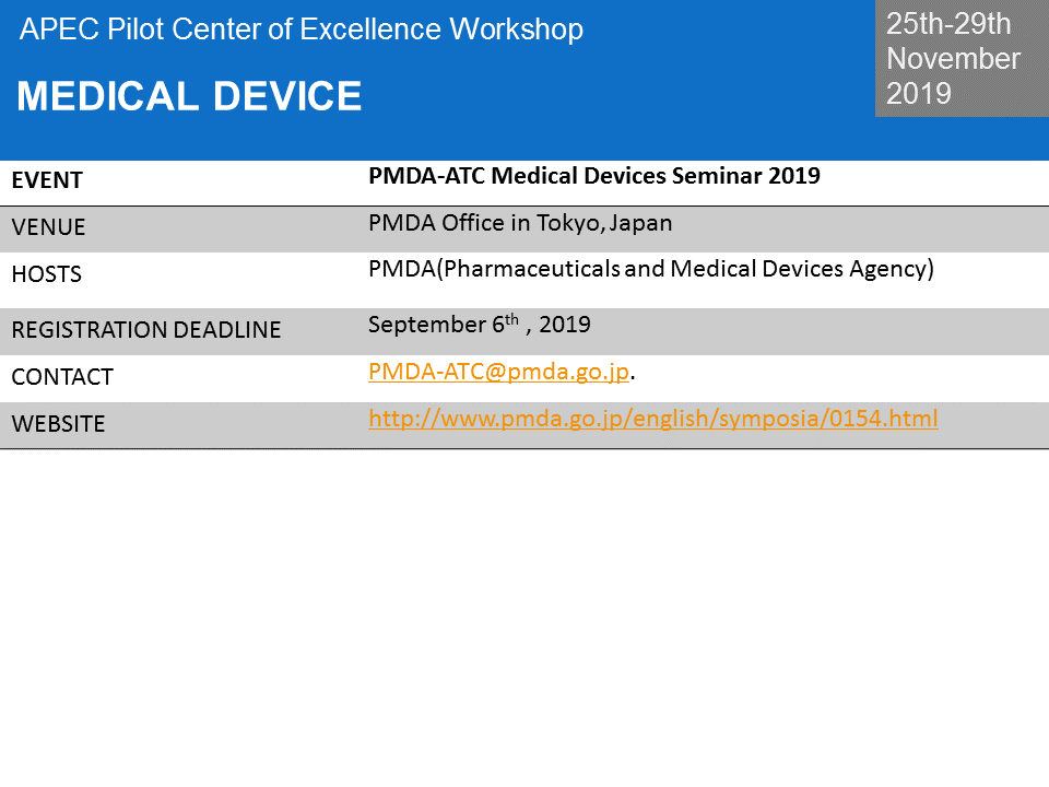 Medical Device Pilot CoE Training by PMDA