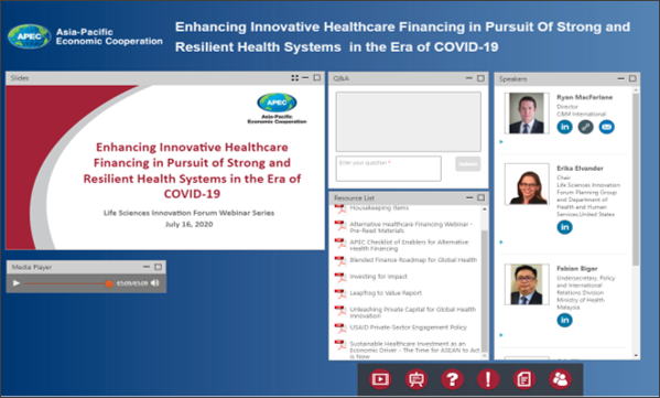 Enhancing Innovative Healthcare Financing in Pursuit of Strong and Resilient Health Systems in the Era of COVID-19 (July 15, 2020)