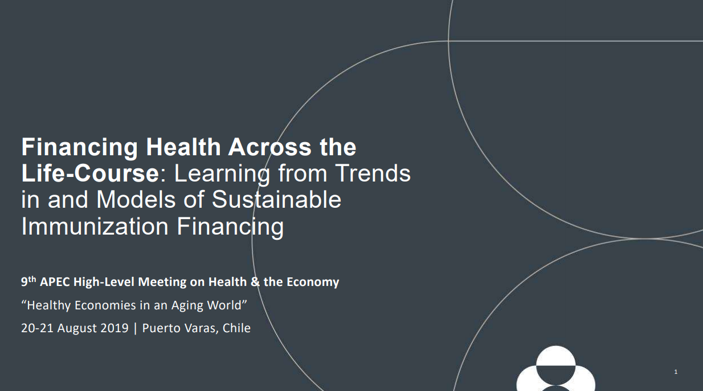 Financing Health Across the Life-Course: Learning from Trends in and models of Sustainable Immunization Financing
